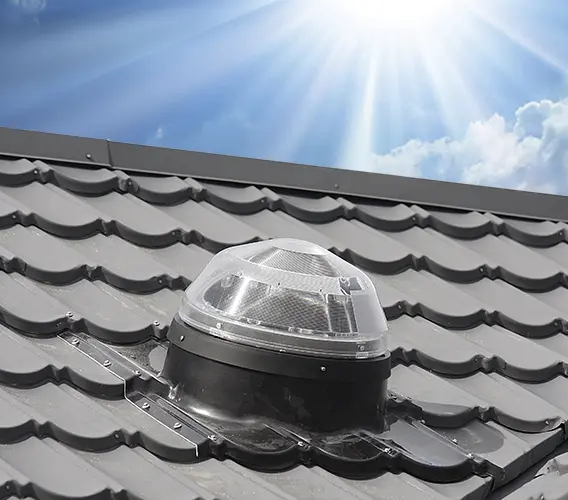 Solatube dome on roof of house